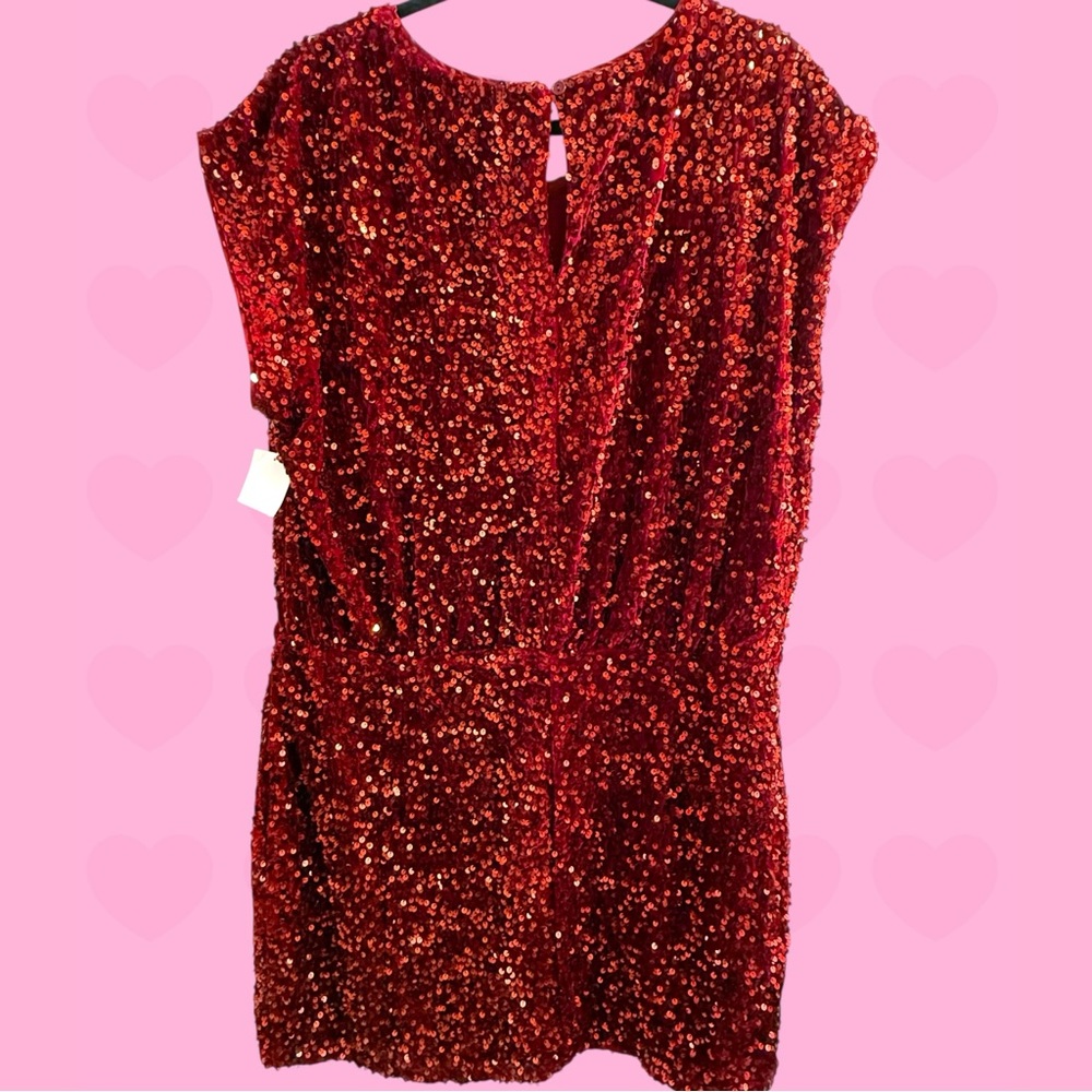 Size 18 City Chic Ruby Sequin Party Dress NWT (Flaw) - Picture 6 of 8